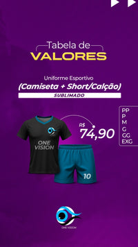 Uniforme Esportivo Personalizado (Camiseta + Short/Calção)